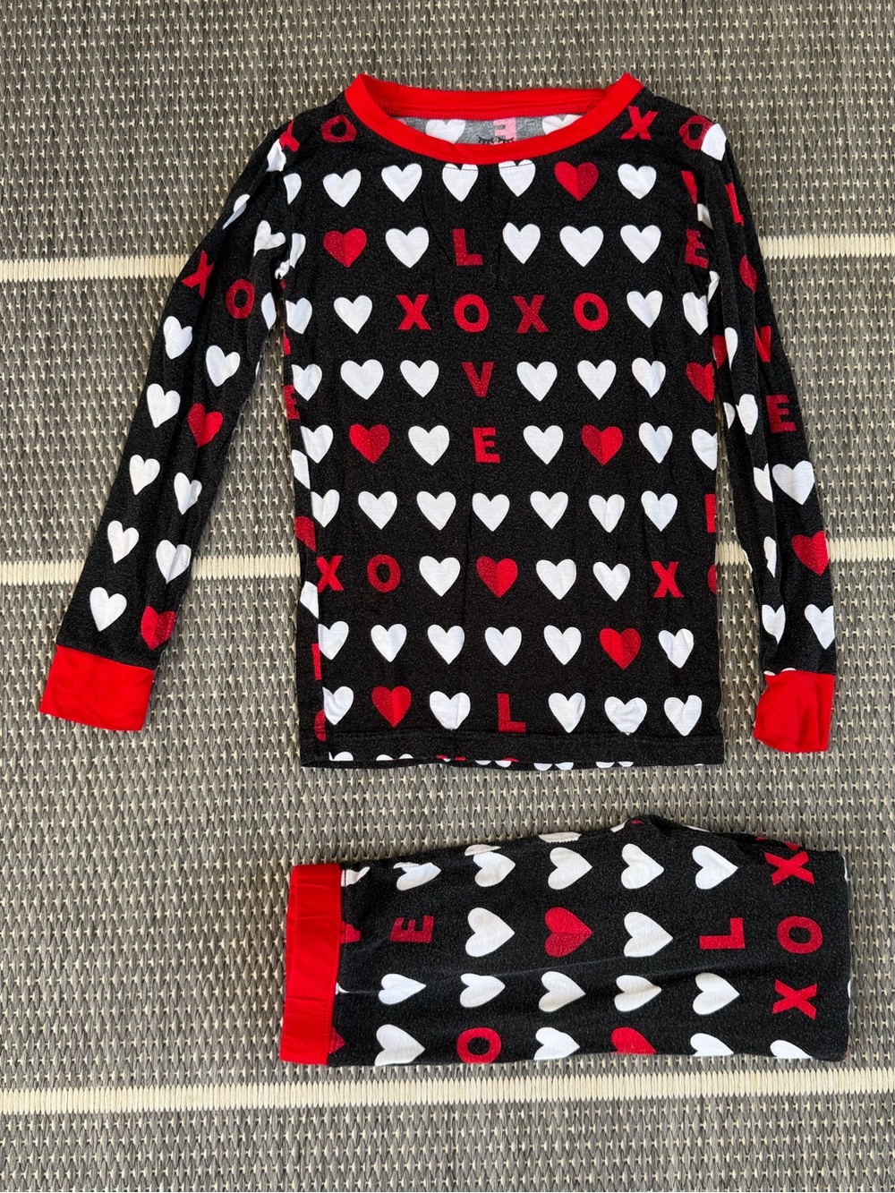 Little Sleepies Black XOXO Bamboo Viscose Two Piece Pajama Set, 4T